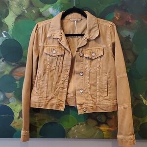 Free People Tan Denim Jacket